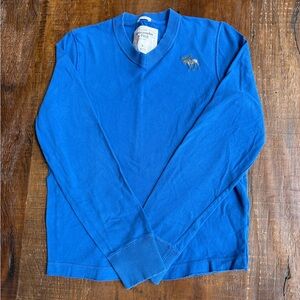 Abercrombie & Fitch Vibrant Blue Pullover Long Sleeve Muscle Mens Large